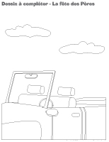 Dessin à compléter-La fête des Pères