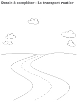 Dessin à compléter-Le transport routier Dessin à compléter-Le transport routier