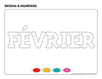 Dessin à numéros-Activité-projet-Février