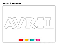 Dessin à numéros-Activité projet-avril