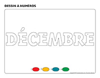 Dessin à numéros-Activité-projet-décembre