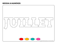 Dessin à numéros-Activité-projet-juillet