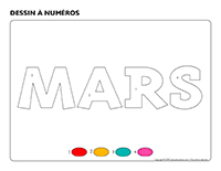 Dessin à numéros-Activité-projet-mars