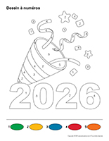Dessin &agrave; num&eacute;ros-Bonne ann&eacute;e 2026