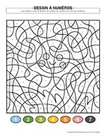 Dessin a numéros-Fleurs
