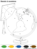 Dessin à numéros-la Terre