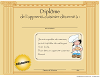 Diplôme - Apprenti cuisinier Diplôme - Apprenti cuisinier