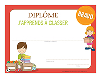 Diplôme-J'apprends à classer