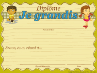 Diplôme-Je grandis