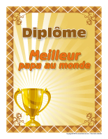Diplome de la fête des Pères