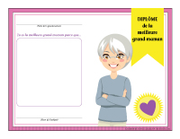 Diplôme de la meilleure grand-maman