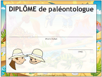 Diplôme de paléontologue Diplôme de paléontologue