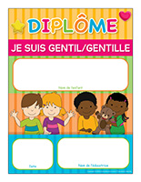 Diplôme interactif-Je suis gentil-gentille