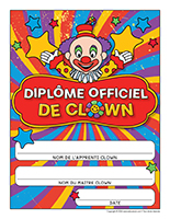Diplome officiel de clown