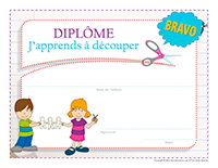 Diplômes-J’apprends à découper Diplômes-J’apprends à découper