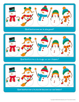 Discrimination visuelle-bonshommes de neige