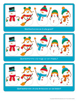 Discrimination visuelle-bonshommes de neige