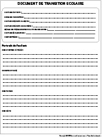 Document de transition scolaire