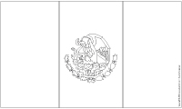 Drapeau du Mexique noir et blanc Drapeau du Mexique noir et blanc