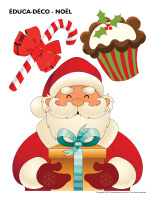 Père Noël Ou Rudolph Tissu Poignée de porte bouton cintres 30 cm Décoration de Noël