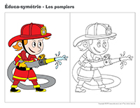 Éduca-symétrie-Les pompiers
