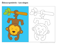 Éduca-symétrie-Les singes Éduca-symétrie-Les singes
