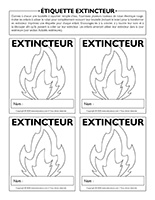 Étiquette extincteur