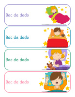 Etiquettes bacs -Dodo