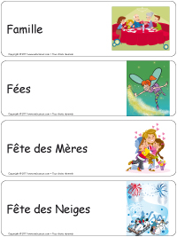 Étiquettes bacs thématiques–série F Étiquettes bacs thématiques–série F