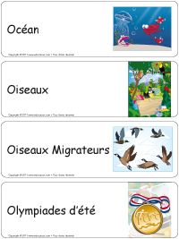Étiquettes bacs thématiques–série O Étiquettes bacs thématiques–série O