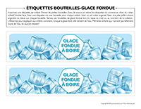 Étiquettes-bouteilles glace fondue