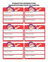 Étiquettes interactives-Identification pour les sorties