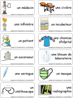 Étiquettes-mots - L'hôpital Étiquettes-mots - L'hôpital