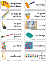 Étiquettes-mots - La peinture