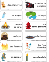 Étiquettes-mots - Le feu Étiquettes-mots - Le feu