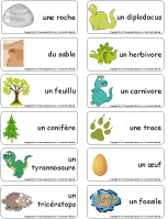 Étiquettes-mots - Les dinosaures Étiquettes-mots - Les dinosaures