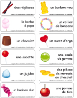 Étiquettes-mots - Les friandises