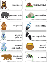 Étiquettes-mots - Les ours