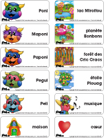 Étiquettes-mots - Poni Étiquettes-mots - Poni