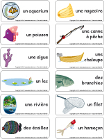 Étiquettes-mots - les poissons