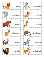 Etiquettes-mots-Animaux