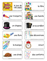 Étiquettes-mots-Bonne année 2020