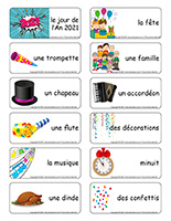 Étiquettes-mots-Bonne année 2021