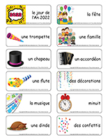 Étiquettes-mots-Bonne année 2022