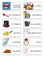 Étiquettes-mots-Bonne année 2023