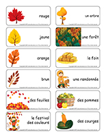 Étiquettes-mots-Couleurs d’automne