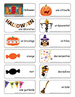 Étiquettes-mots-Halloween-Les décorations