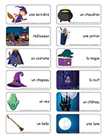 Étiquettes-mots-Halloween-Sorcières