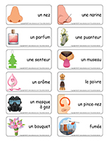 Étiquettes-mots-L'odorat Étiquettes-mots-L'odorat