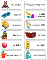 Étiquettes-mots-Le coffre à jouets